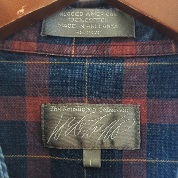 Lord & Taylor 90's Vintage Plaid Rugged American Long Sleeve Button Down Shirt L - Picture 5 of 11
